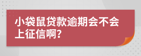 小袋鼠贷款逾期会不会上征信啊？