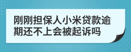 刚刚担保人小米贷款逾期还不上会被起诉吗