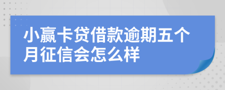 小赢卡贷借款逾期五个月征信会怎么样