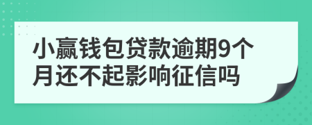 小赢钱包贷款逾期9个月还不起影响征信吗