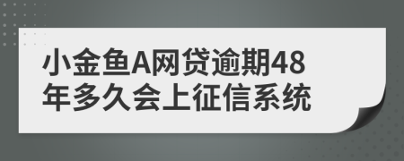 小金鱼A网贷逾期48年多久会上征信系统