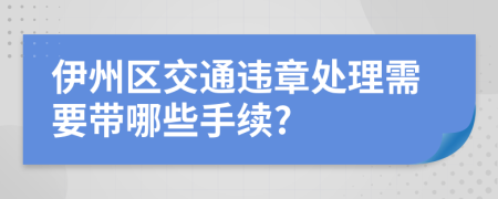 伊州区交通违章处理需要带哪些手续?