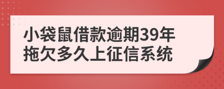 小袋鼠借款逾期39年拖欠多久上征信系统