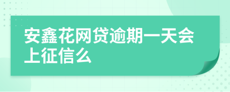 安鑫花网贷逾期一天会上征信么