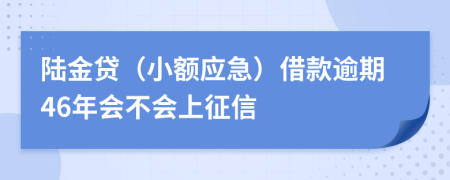 陆金贷（小额应急）借款逾期46年会不会上征信