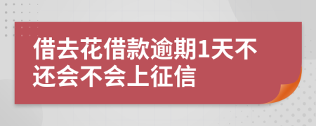 借去花借款逾期1天不还会不会上征信