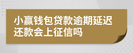 小赢钱包贷款逾期延迟还款会上征信吗