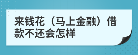 来钱花（马上金融）借款不还会怎样