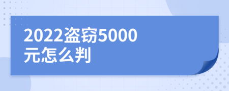 2022盗窃5000元怎么判