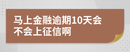 马上金融逾期10天会不会上征信啊