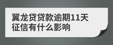 翼龙贷贷款逾期11天征信有什么影响