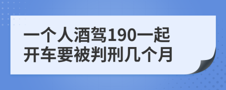 一个人酒驾190一起开车要被判刑几个月