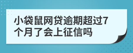 小袋鼠网贷逾期超过7个月了会上征信吗