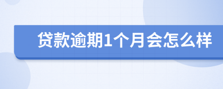 贷款逾期1个月会怎么样