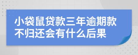 小袋鼠贷款三年逾期款不归还会有什么后果