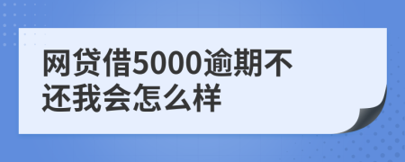 网贷借5000逾期不还我会怎么样