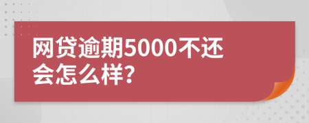 网贷逾期5000不还会怎么样？