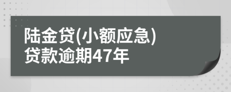 陆金贷(小额应急) 贷款逾期47年