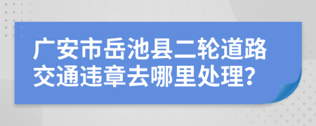 广安市岳池县二轮道路交通违章去哪里处理？