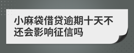 小麻袋借贷逾期十天不还会影响征信吗