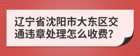 辽宁省沈阳市大东区交通违章处理怎么收费？