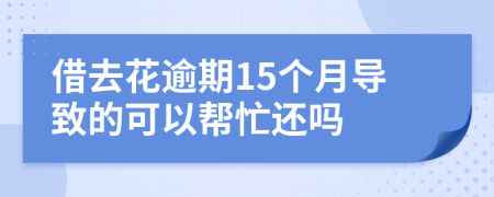 借去花逾期15个月导致的可以帮忙还吗