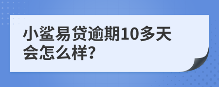 小鲨易贷逾期10多天会怎么样？