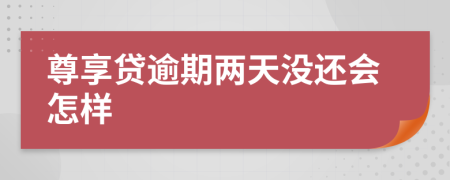 尊享贷逾期两天没还会怎样