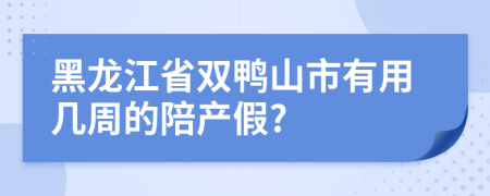 黑龙江省双鸭山市有用几周的陪产假?