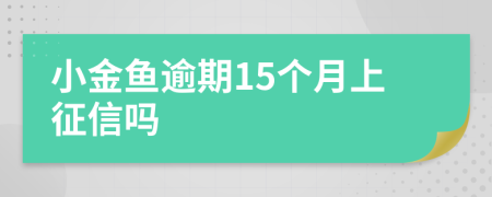 小金鱼逾期15个月上征信吗