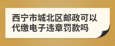 西宁市城北区邮政可以代缴电子违章罚款吗