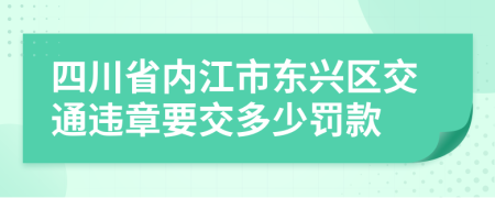 四川省内江市东兴区交通违章要交多少罚款