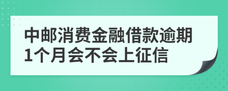 中邮消费金融借款逾期1个月会不会上征信