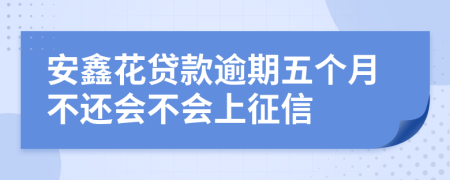 安鑫花贷款逾期五个月不还会不会上征信