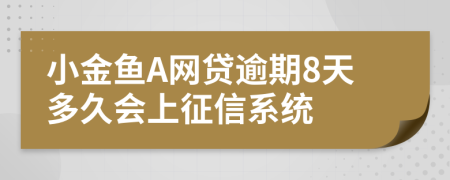 小金鱼A网贷逾期8天多久会上征信系统