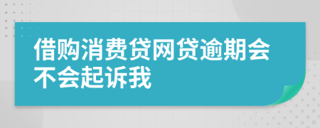 借购消费贷网贷逾期会不会起诉我