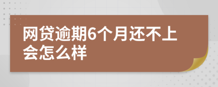 网贷逾期6个月还不上会怎么样