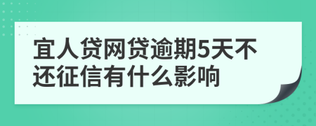 宜人贷网贷逾期5天不还征信有什么影响