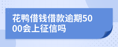 花鸭借钱借款逾期5000会上征信吗