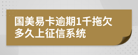 国美易卡逾期1千拖欠多久上征信系统