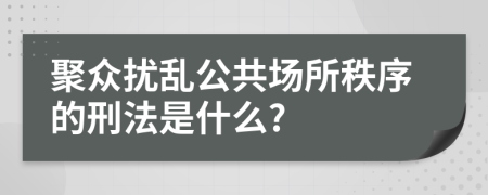 聚众扰乱公共场所秩序的刑法是什么?