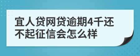 宜人贷网贷逾期4千还不起征信会怎么样