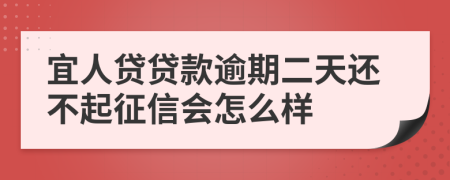 宜人贷贷款逾期二天还不起征信会怎么样