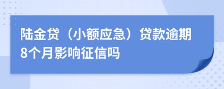 陆金贷（小额应急）贷款逾期8个月影响征信吗