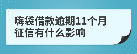 嗨袋借款逾期11个月征信有什么影响