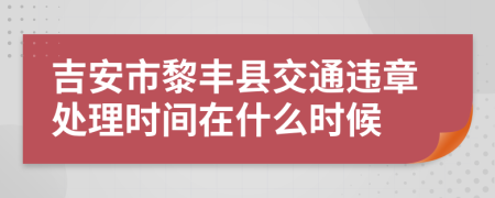 吉安市黎丰县交通违章处理时间在什么时候