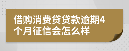 借购消费贷贷款逾期4个月征信会怎么样