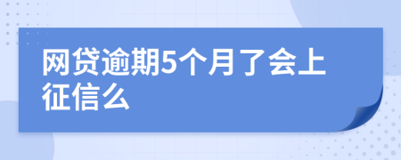 网贷逾期5个月了会上征信么