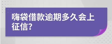 嗨袋借款逾期多久会上征信？