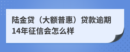 陆金贷（大额普惠）贷款逾期14年征信会怎么样